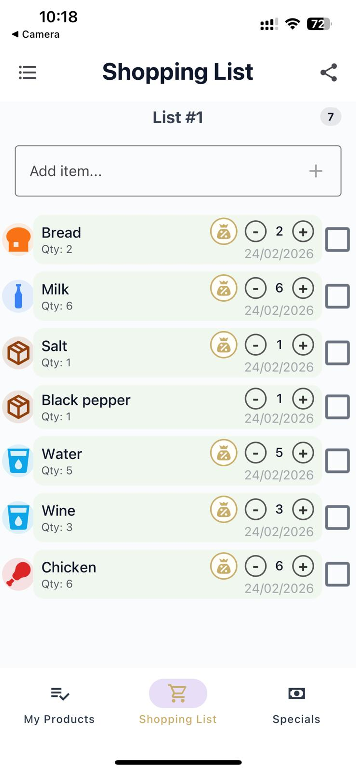 Smart Shopping Lists